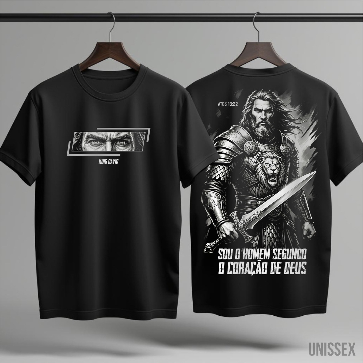 Camiseta - Rei Davi: O Homem Segundo o Coração de Deus