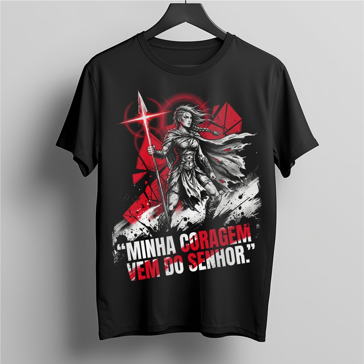 Camiseta Guerreira: Minha Coragem Vem do Senhor