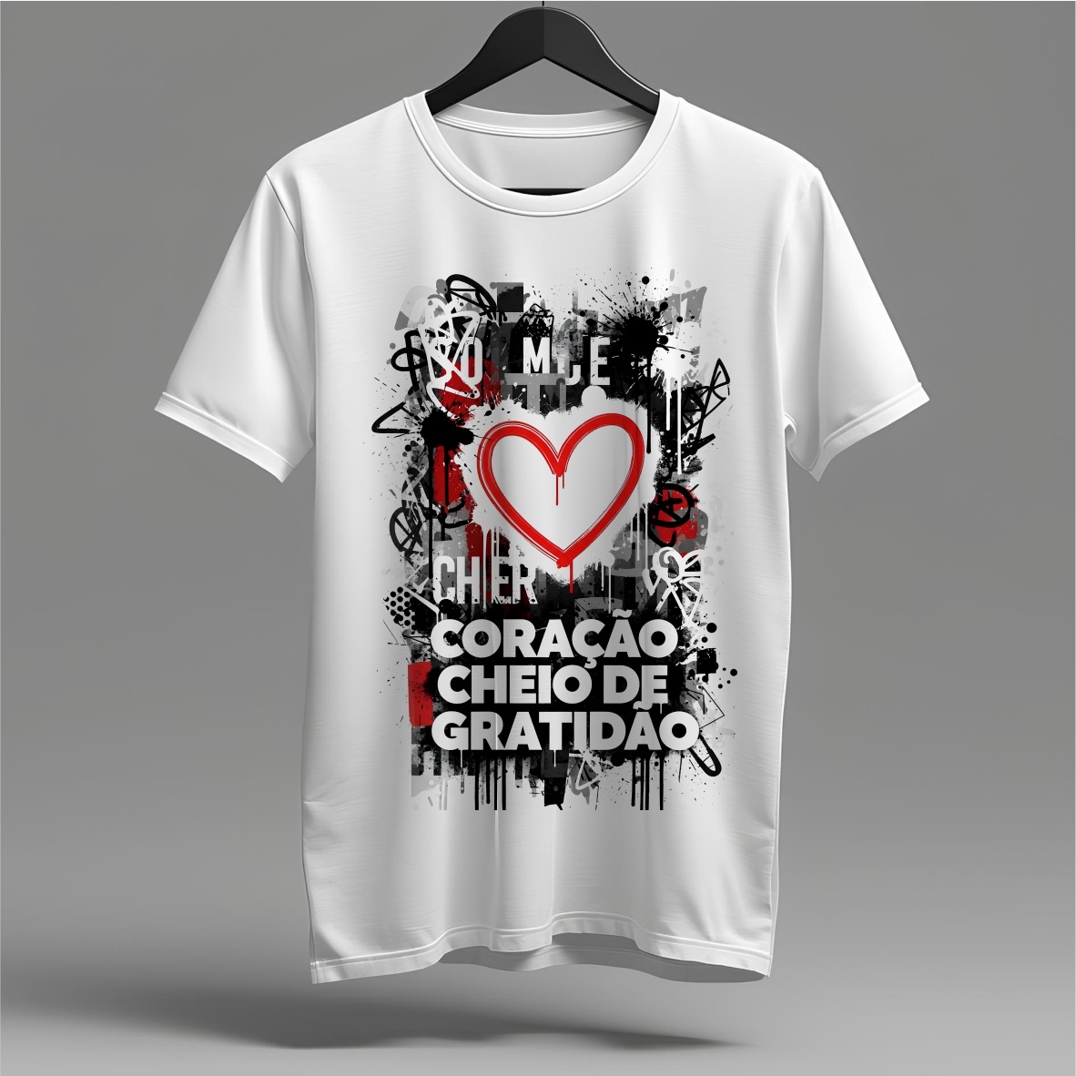 Camiseta Coração Cheio de Gratidão