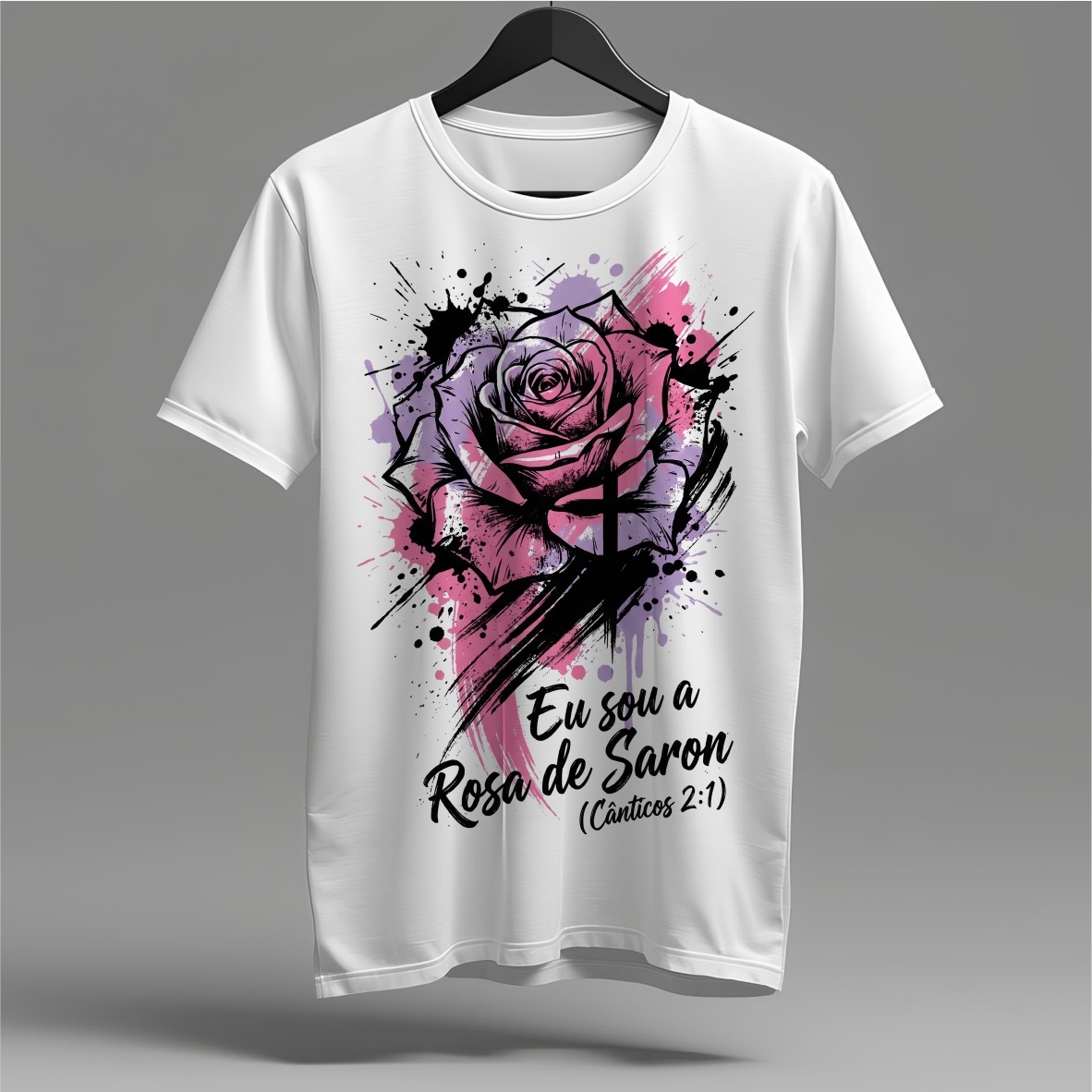 Camiseta Rosa de Saron: Beleza e Essência