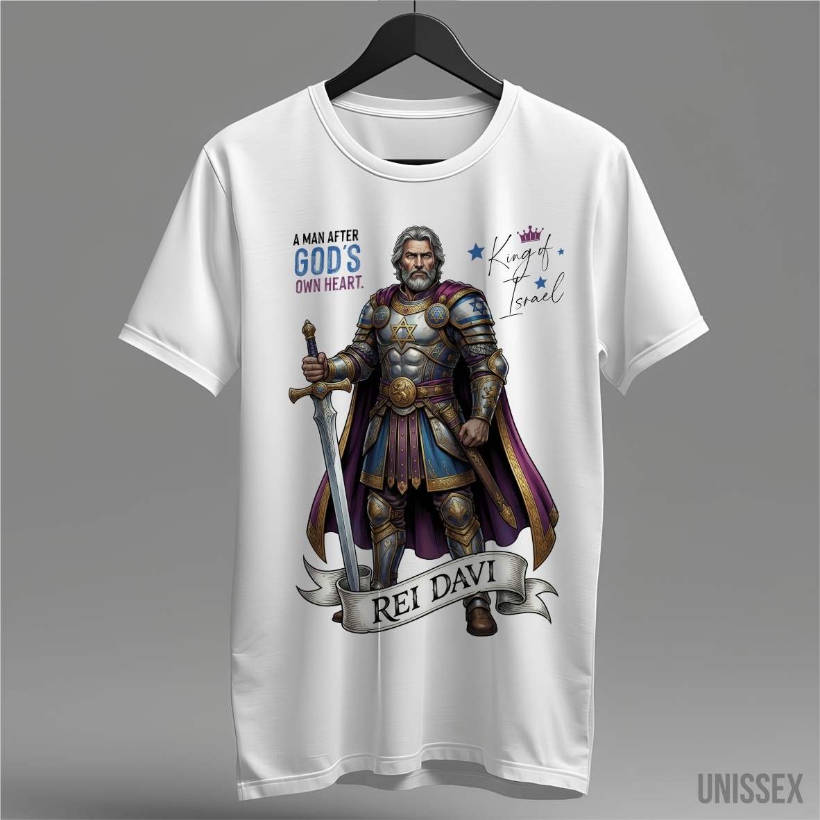 Camiseta Rei Davi: Coração e Soberania
