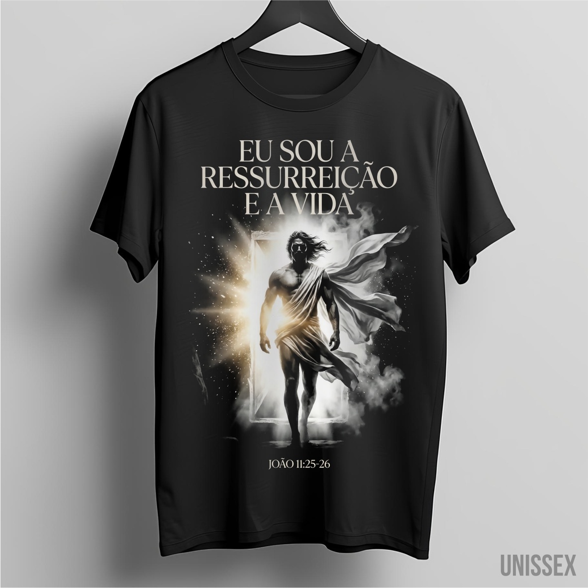 Camiseta Jesus: Ressurreição e Vida