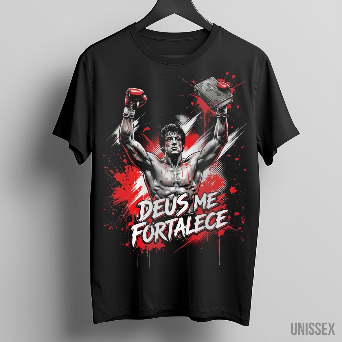 Camiseta Rocky Faith: O Triunfo da Perseverança