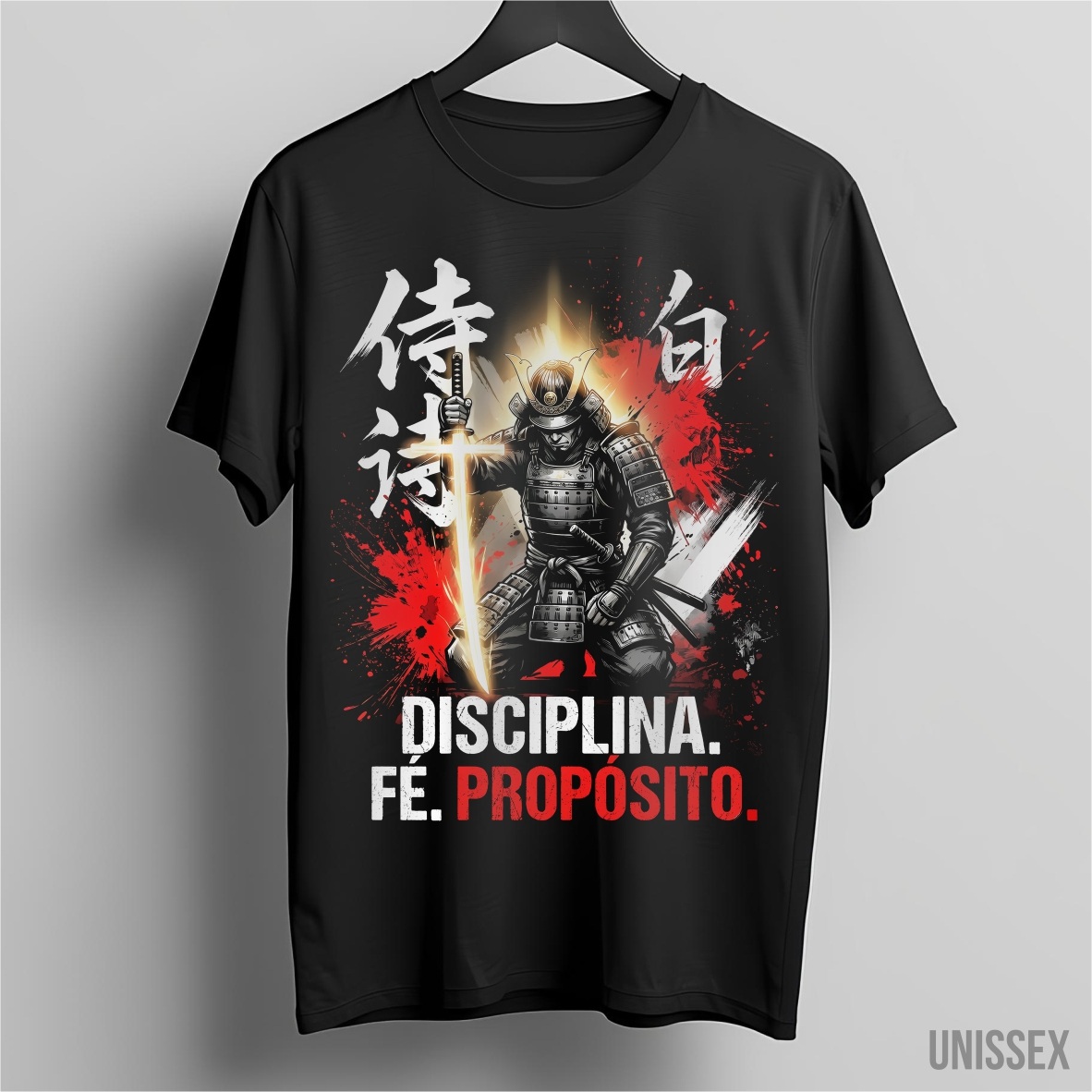 Camiseta Samurai: Disciplina e Honra