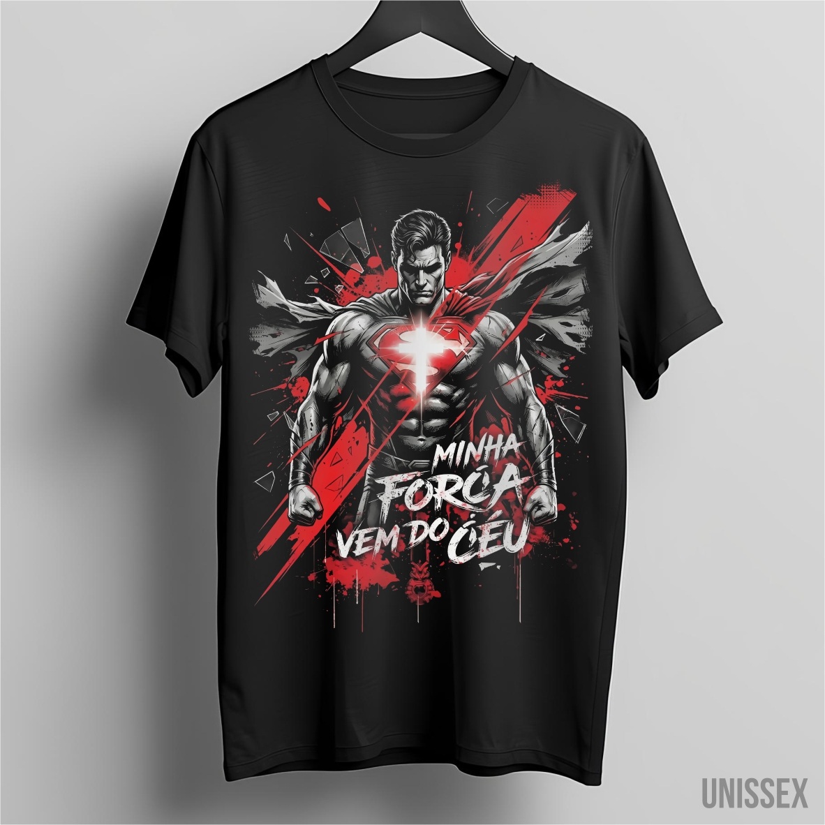 Camiseta Man of Faith: Minha Força vem do Céu