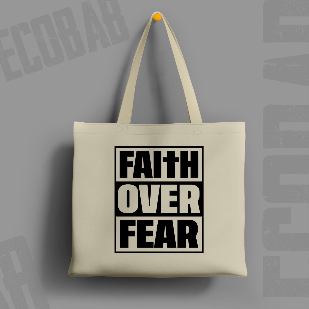 Ecobag Faith Over Fear: Coragem no Cotidiano