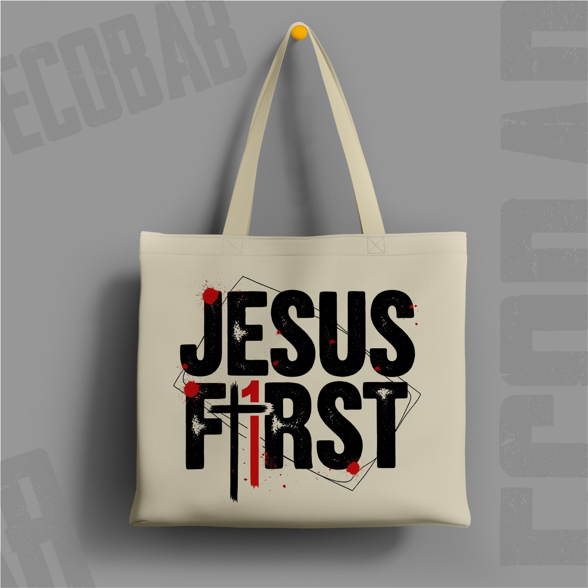 Ecobag Jesus First: O Alicerce da Fé