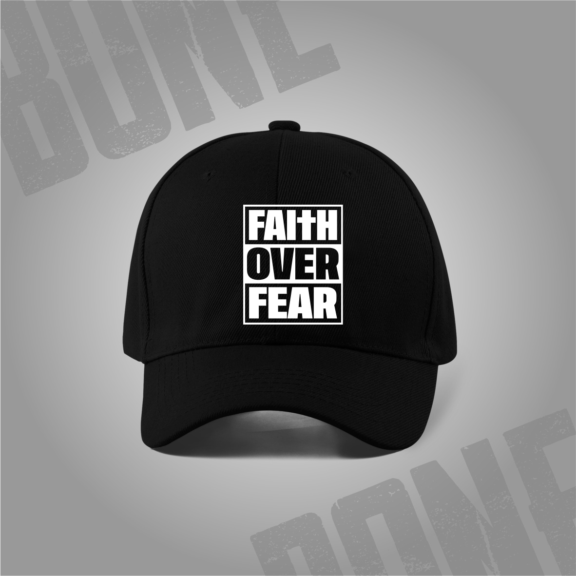 Boné Faith Over Fear: Coragem e Posicionamento