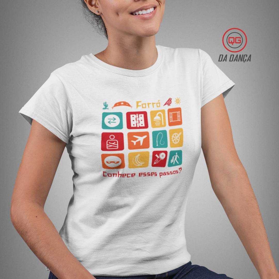 Camiseta de Dança Feminina - Passos de Forró