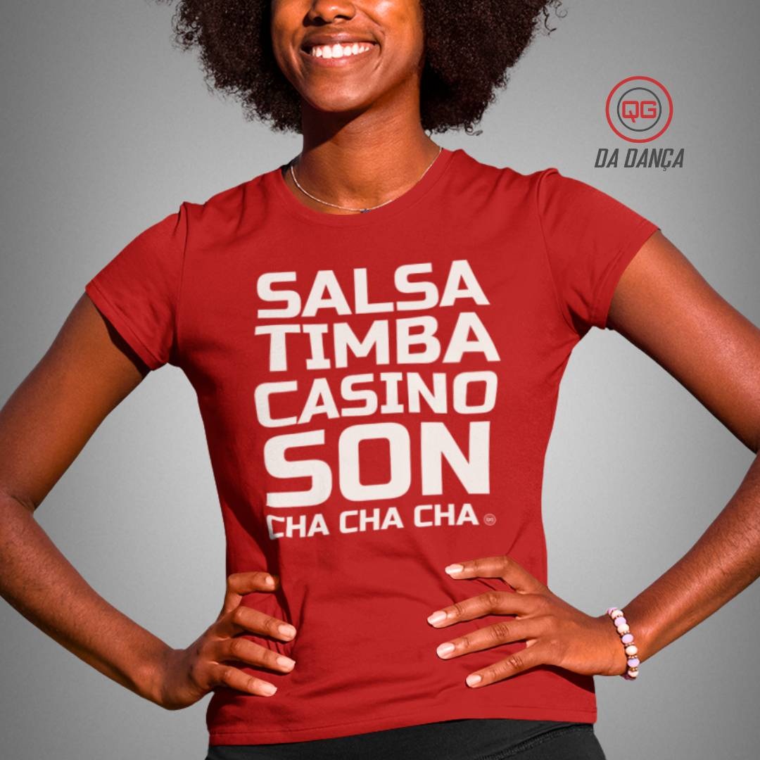 Camiseta de Dança Feminina - Família Salsera