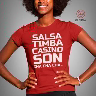 Camiseta de Dança Feminina - Família Salsera