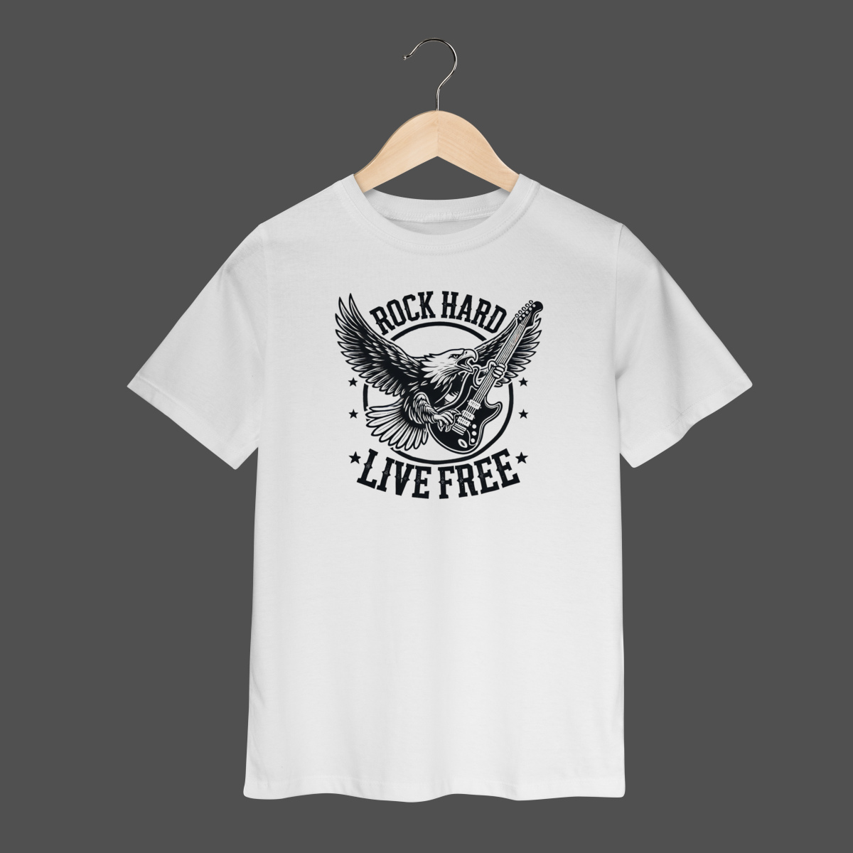 Camiseta Infantil (2 a 8) | Rock Hard - Live Free