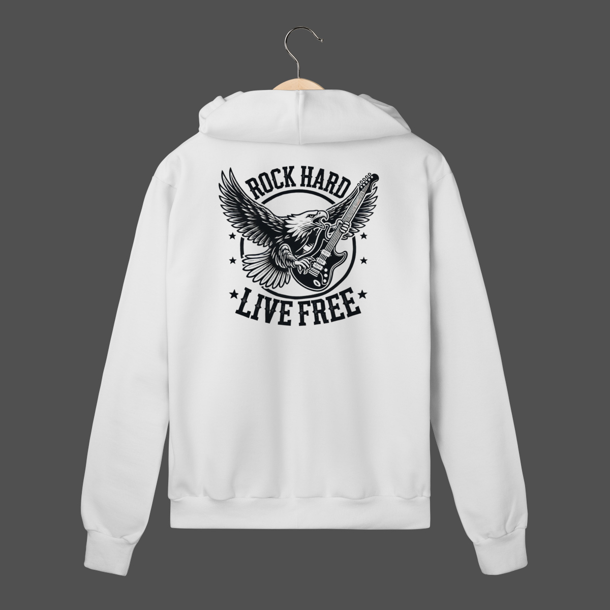 Moletom C/ Zíper Prime | Rock Hard - Live Free