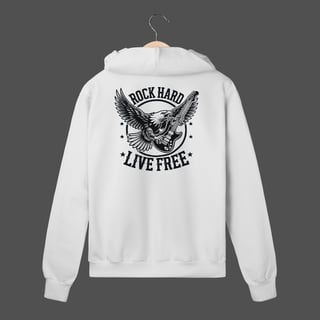 Moletom C/ Zíper Prime | Rock Hard - Live Free