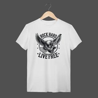 Camiseta Quality | Rock Hard - Live Free