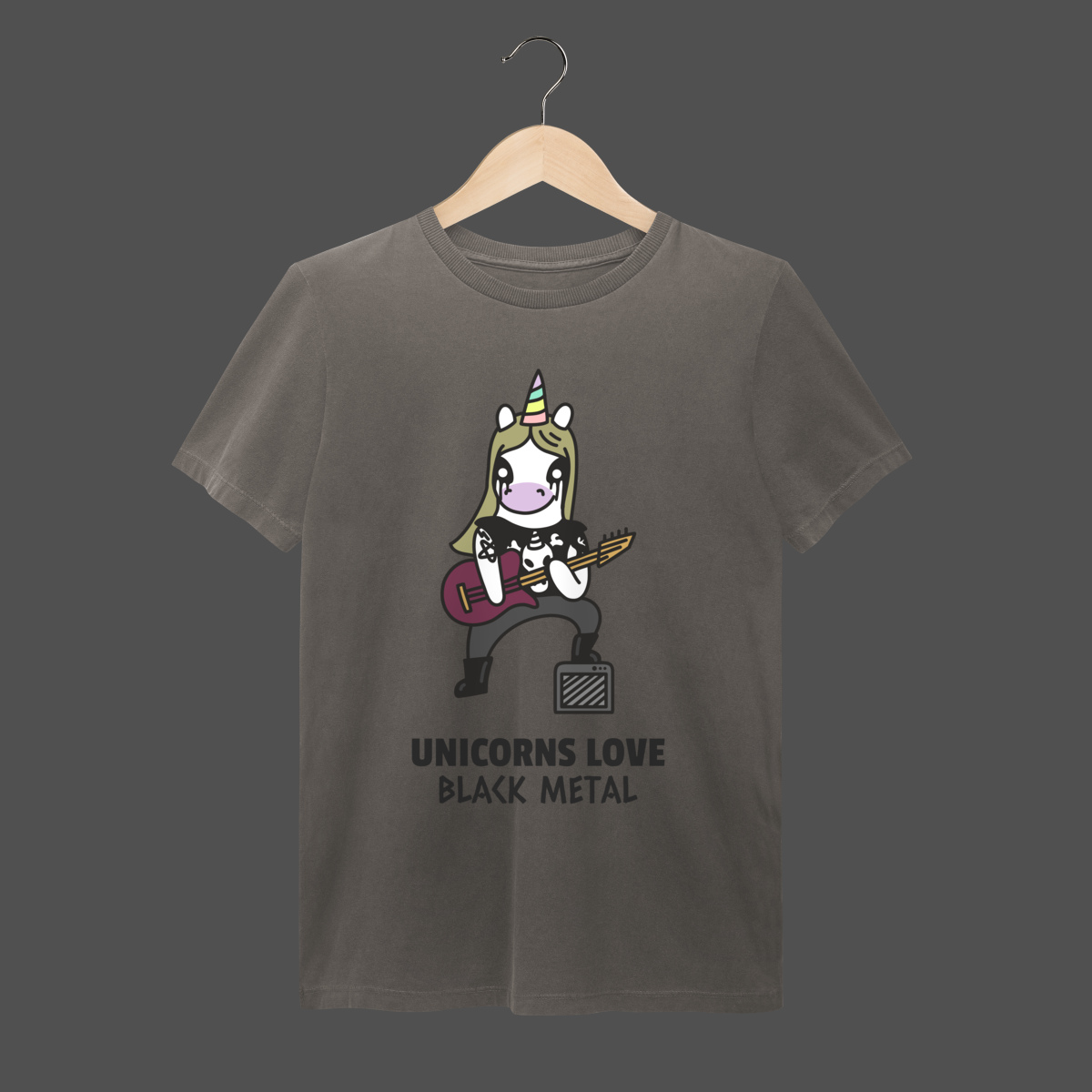 Nome do produto: Camiseta Estonada | Unicorns Love Black Metal