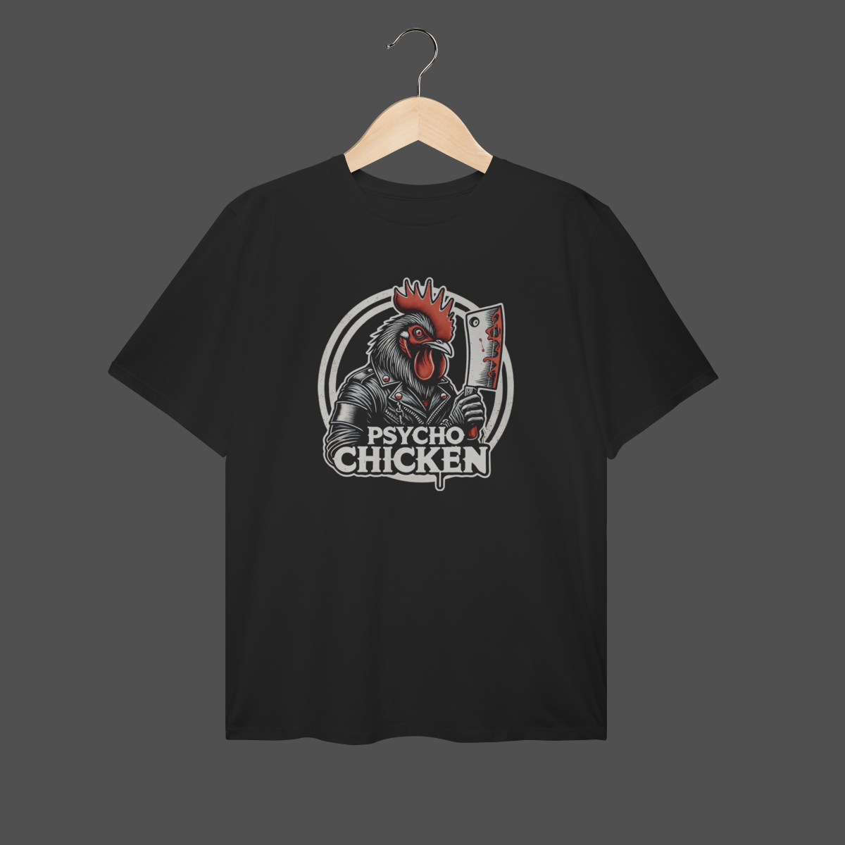 Nome do produto: Camiseta Plus Size | Psycho Chicken