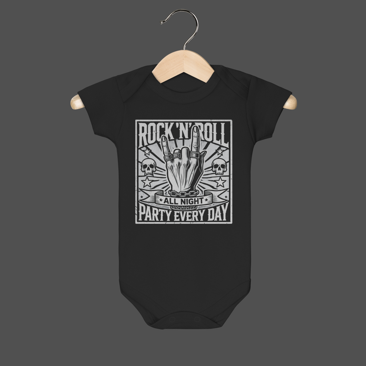 Nome do produto: Body Infantil | Rock\'n\'Roll All Night