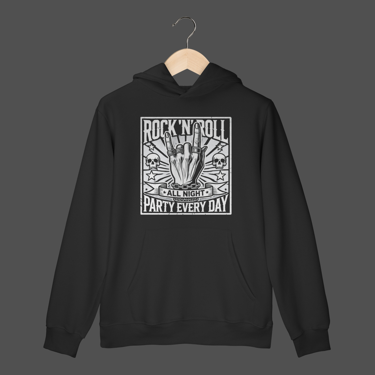 Nome do produto: Moletom Canguru Prime | Rock\'n\'Roll All Night