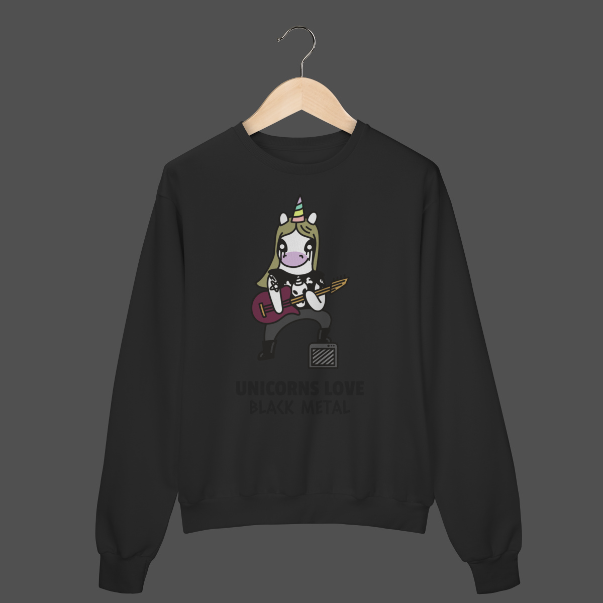 Moletom Fechado Prime | Unicorns Love Black Metal