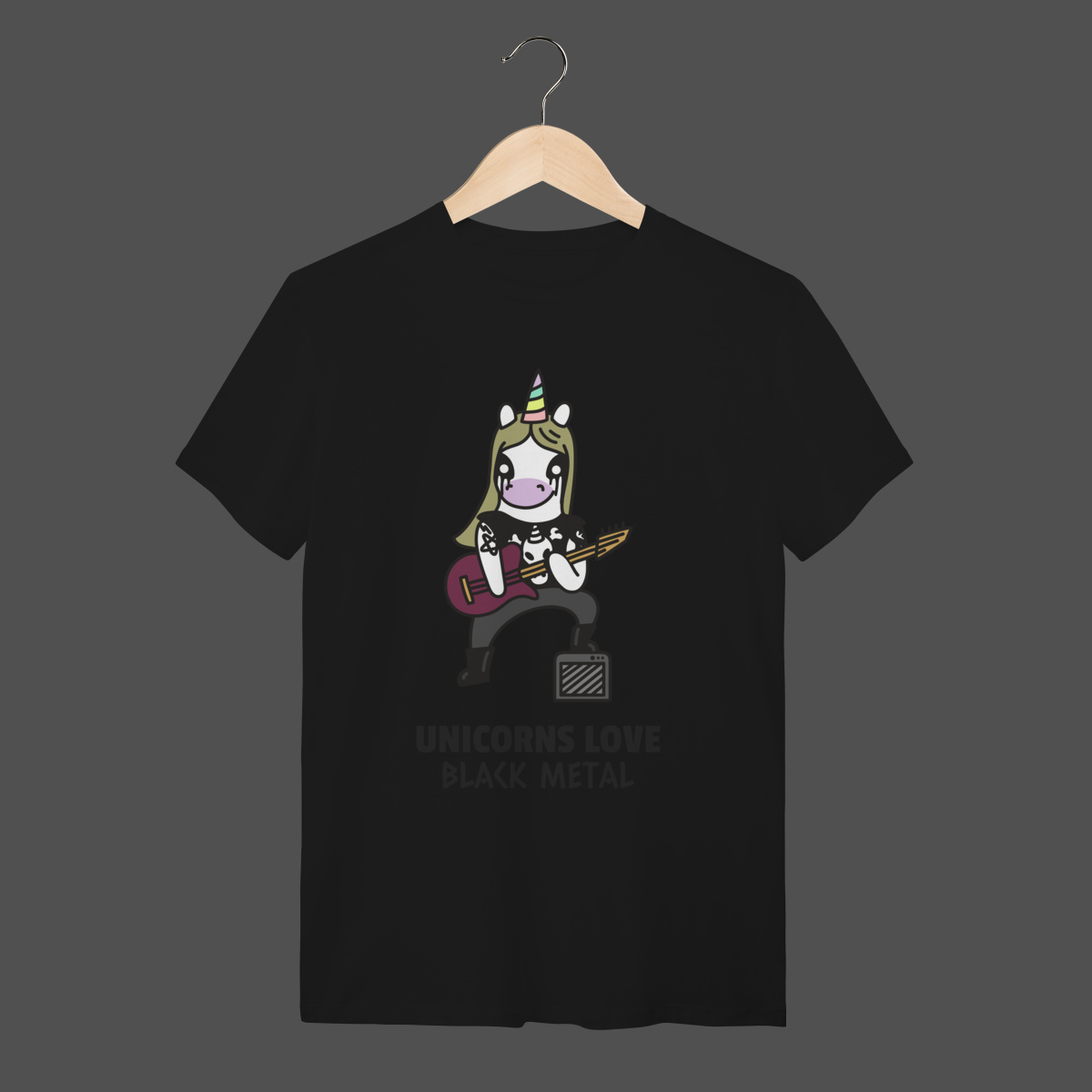 Nome do produto: Camiseta Quality | Unicorns Love Black Metal