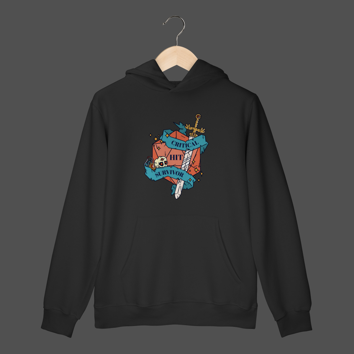 Nome do produto: Moletom Canguru Prime | Critical Hit Survivor