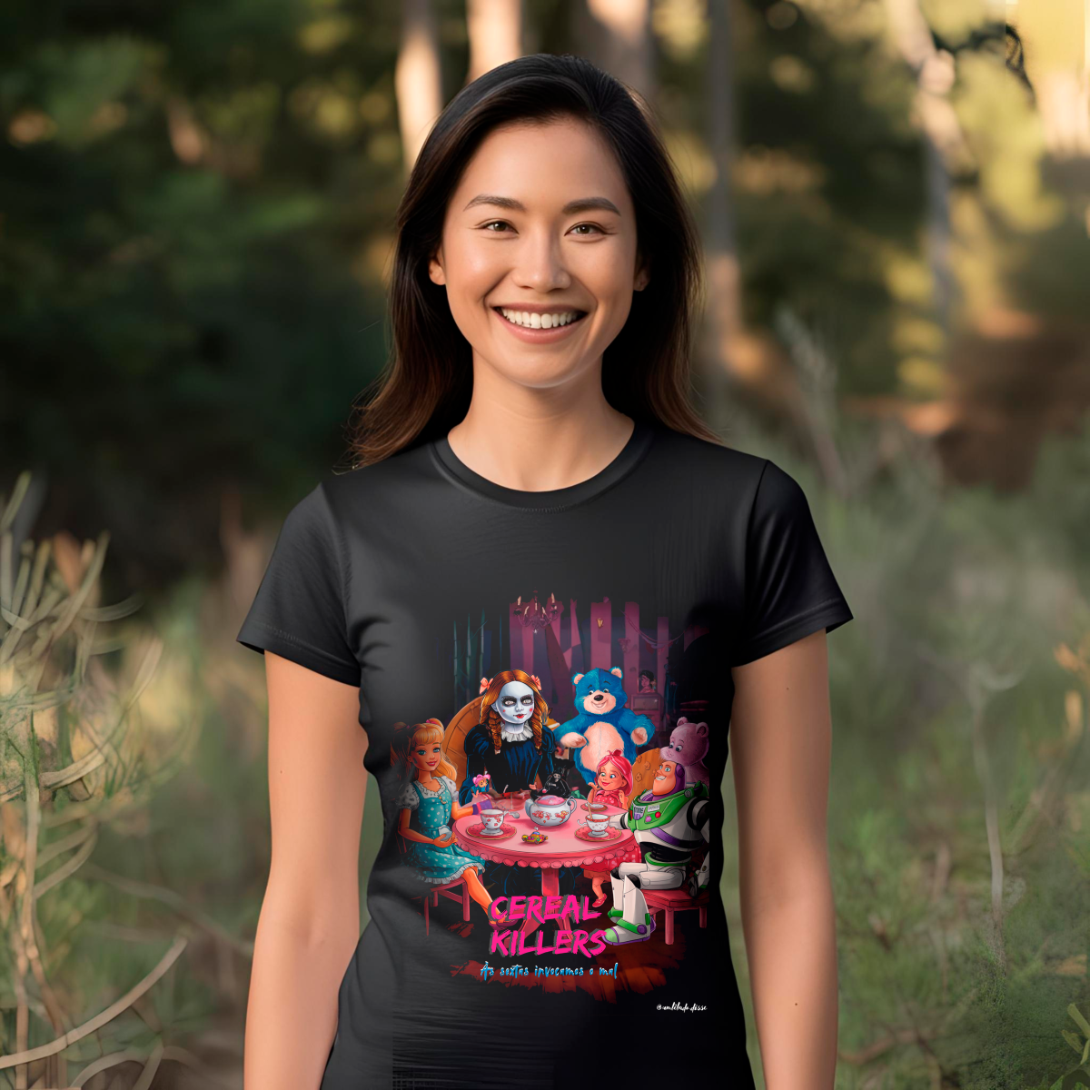 Nome do produto: Camiseta Cereal Killers - Às sextas invocamos o mal