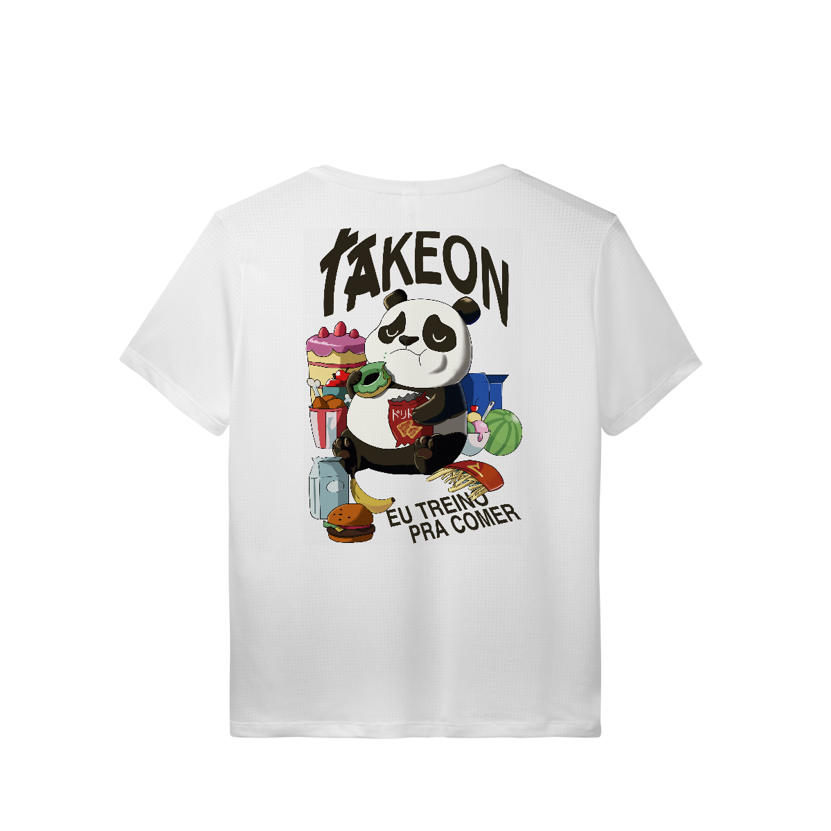 Nome do produto: Baby Look Panda Eu Treino Para Comer