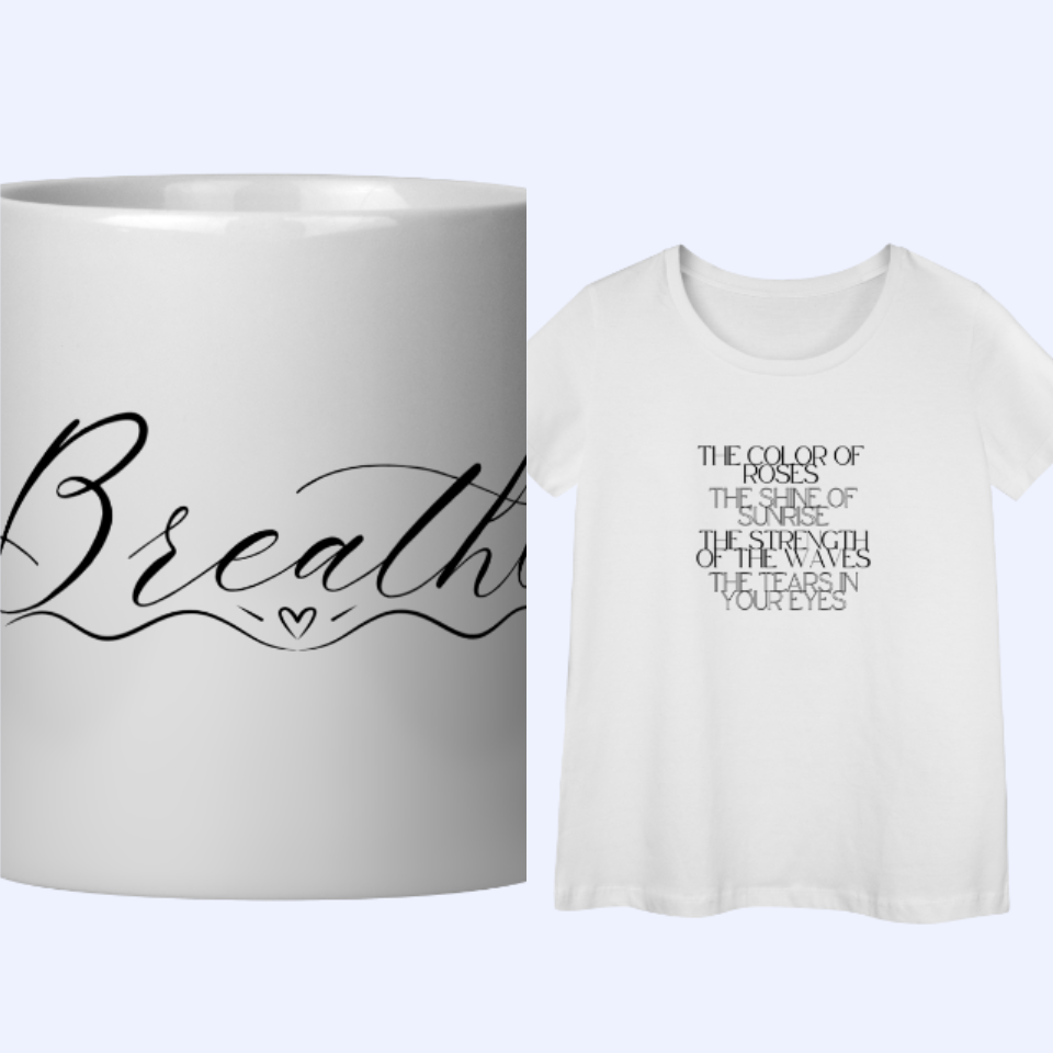 Kit Breathe III - Camiseta Feminina e Caneca