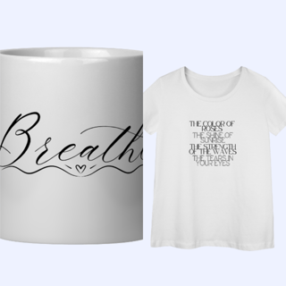 Kit Breathe III - Camiseta Feminina e Caneca
