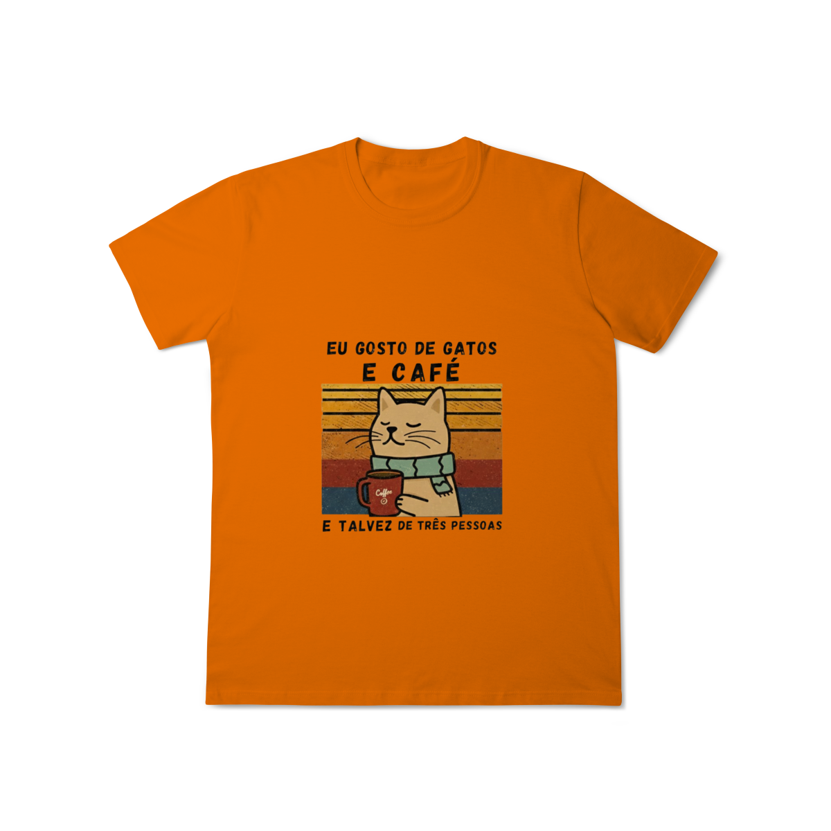 T-Shirt Cat & Coffee