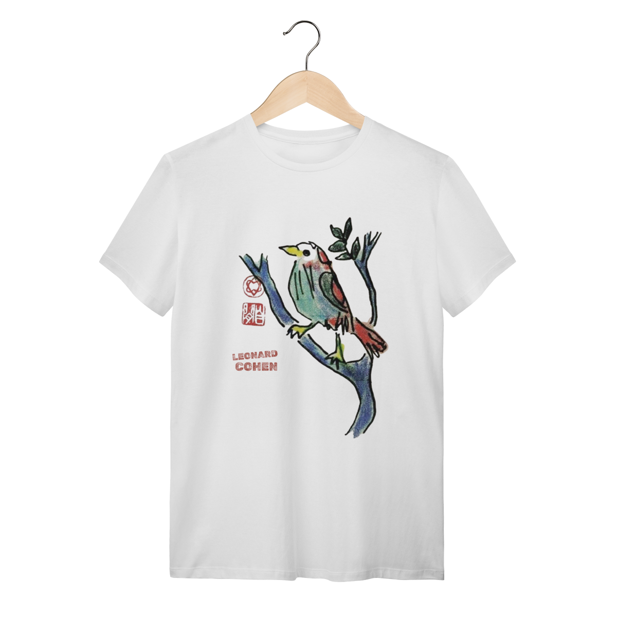 Camiseta Leonard Cohen - Bird on a wire