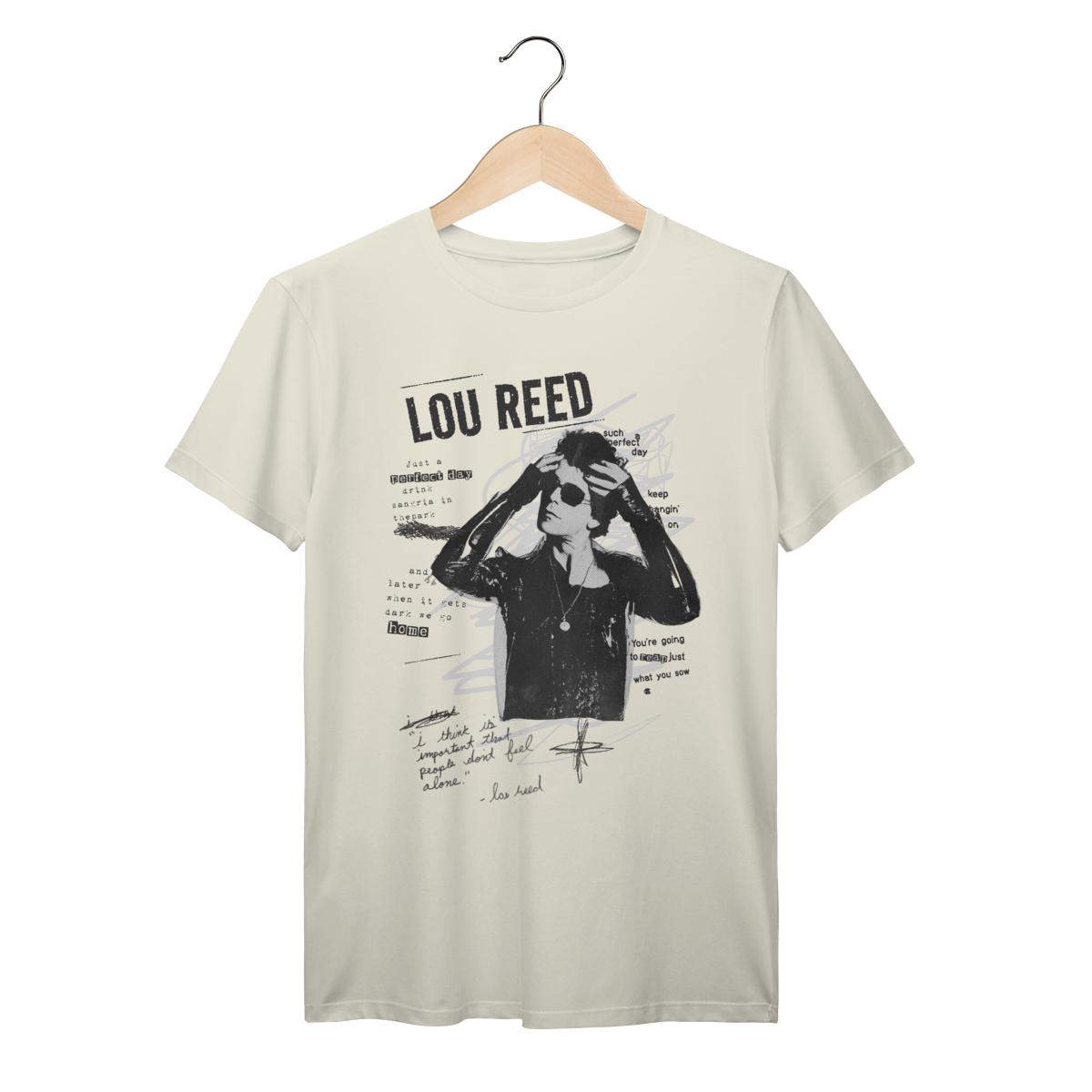 Camiseta Lou Reed - Marfim