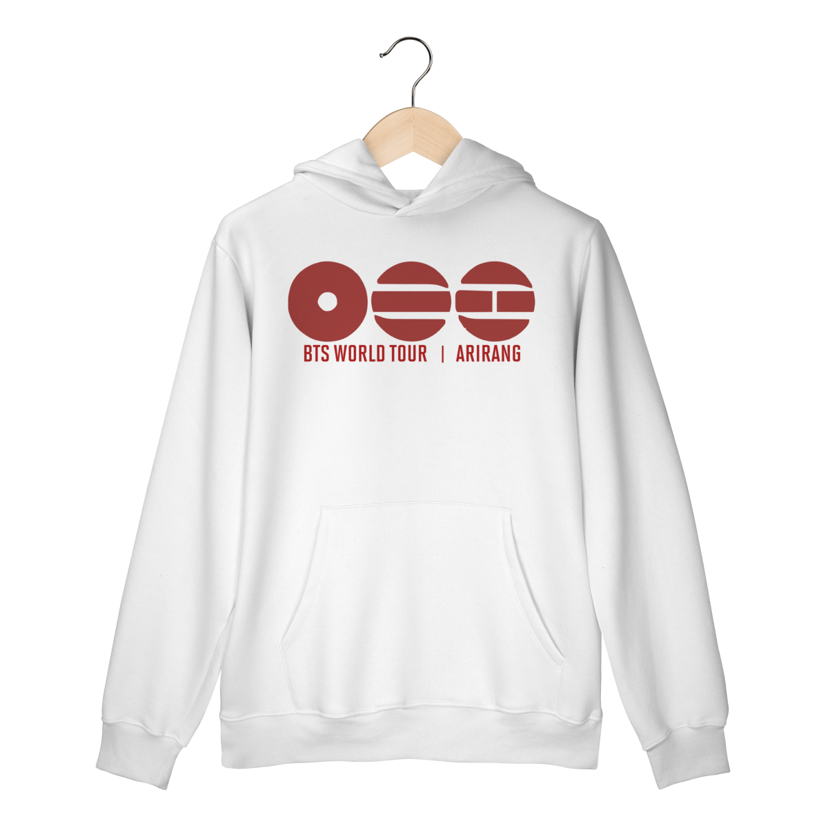 Moletom Canguru BTS Logo Vermelha Ariran