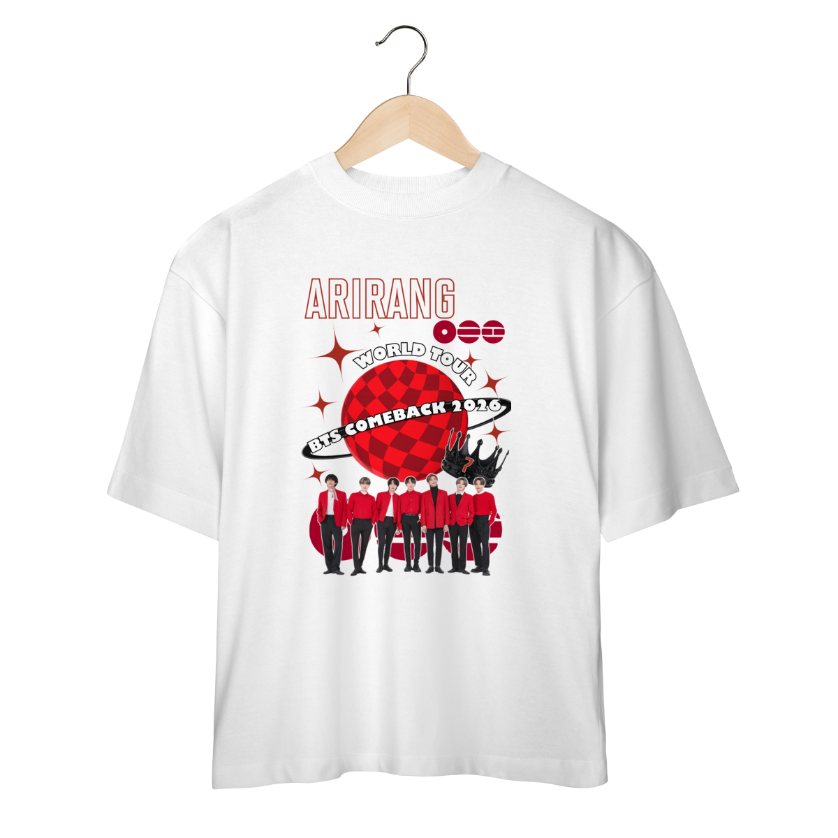 Camiseta Oversized BTS Comeback 2026 Arirang