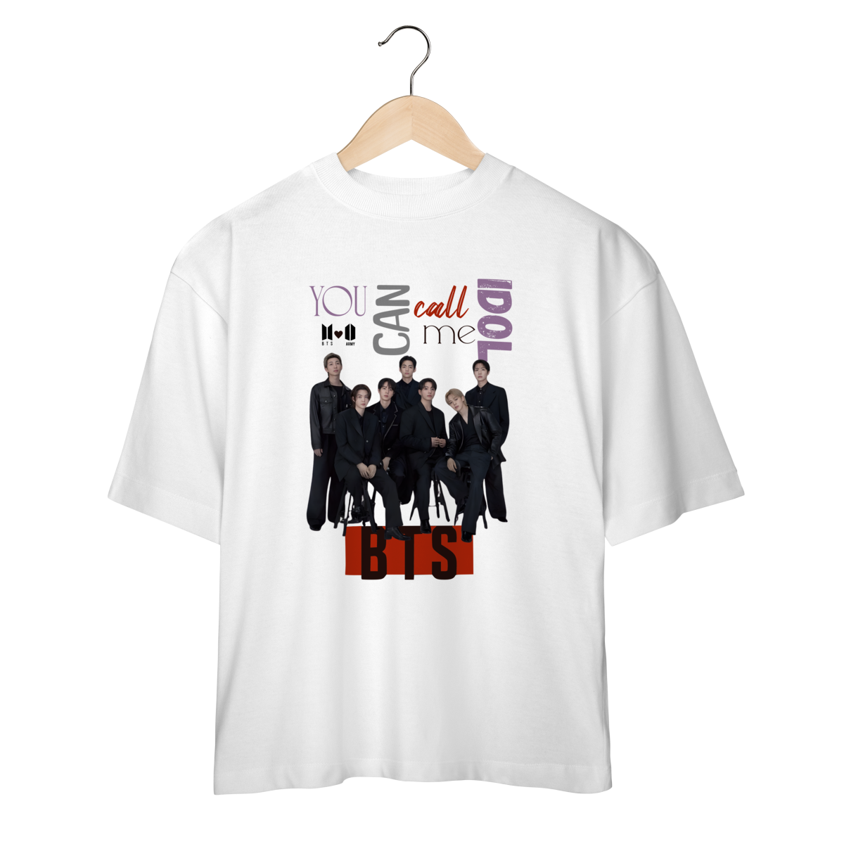 Camiseta Oversized BTS Idol