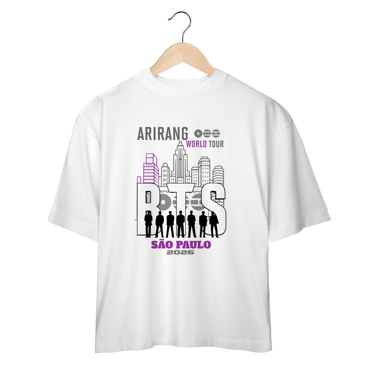 Camiseta Oversized BTS Arirang São Paulo