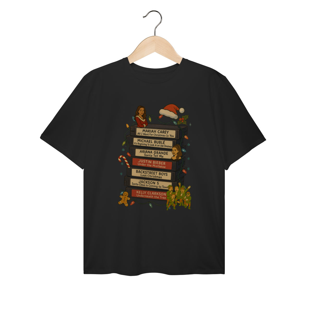 Camiseta Plus Size Hits de Natal VHS