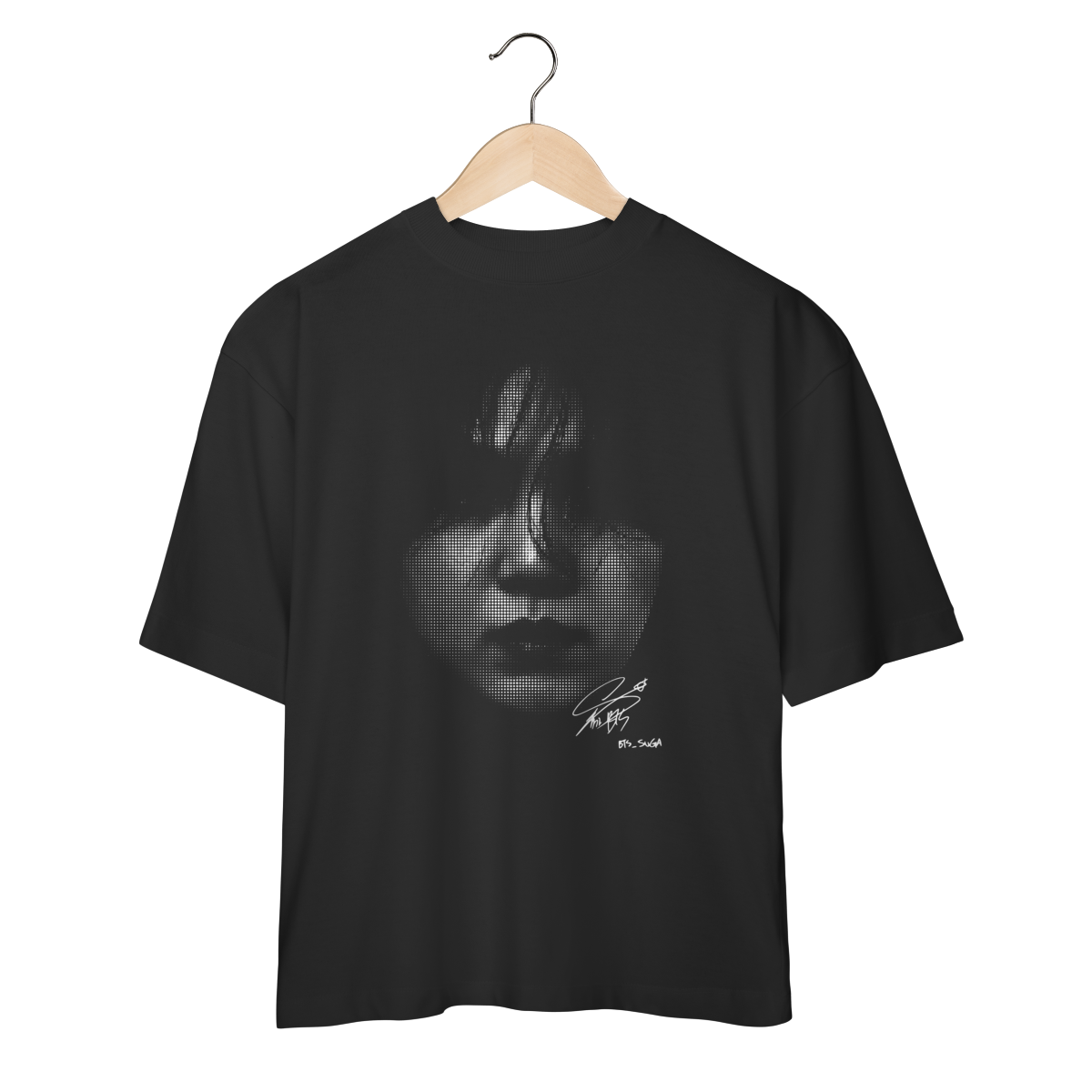 Camiseta Oversized BTS Big Head Min Yoon-gi Suga