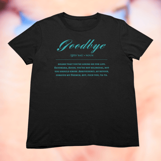 Camiseta - Goodbye preta - Sabrina Carpenter