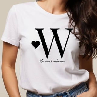 Camiseta Letra W - Meu Viver é Minha Marca