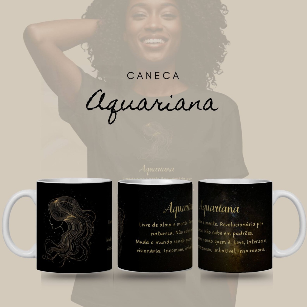 Caneca Zodíaco - Aquariana