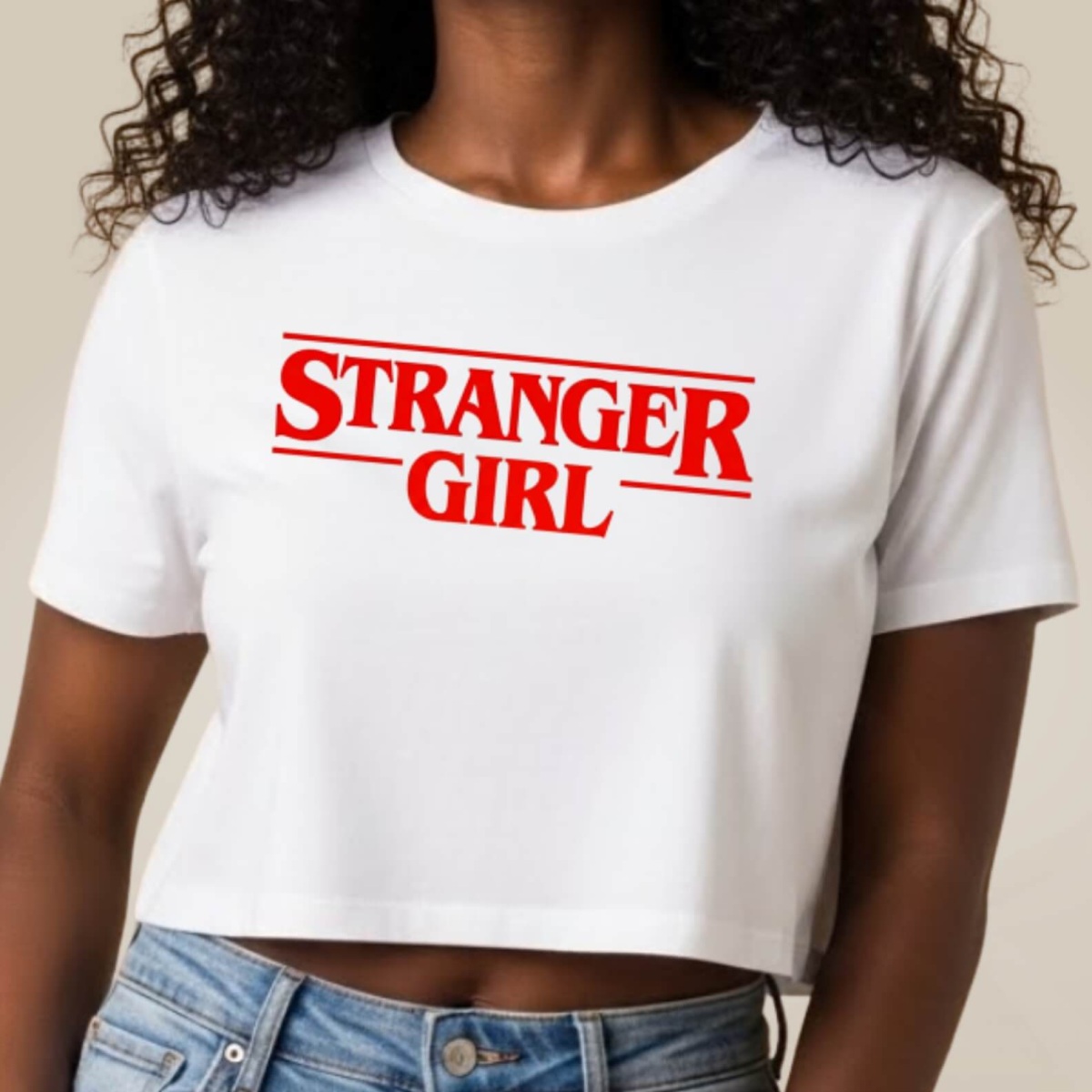 Cropped Stranger Girl Branco
