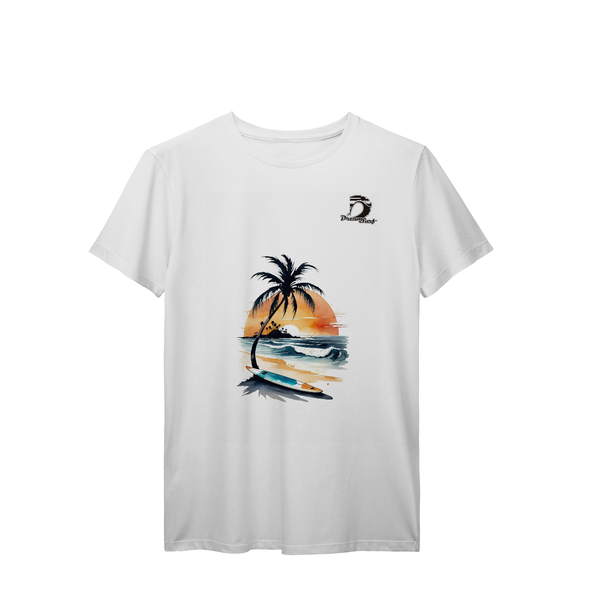 Camiseta manga curta masculino Dream Surf frente e costas