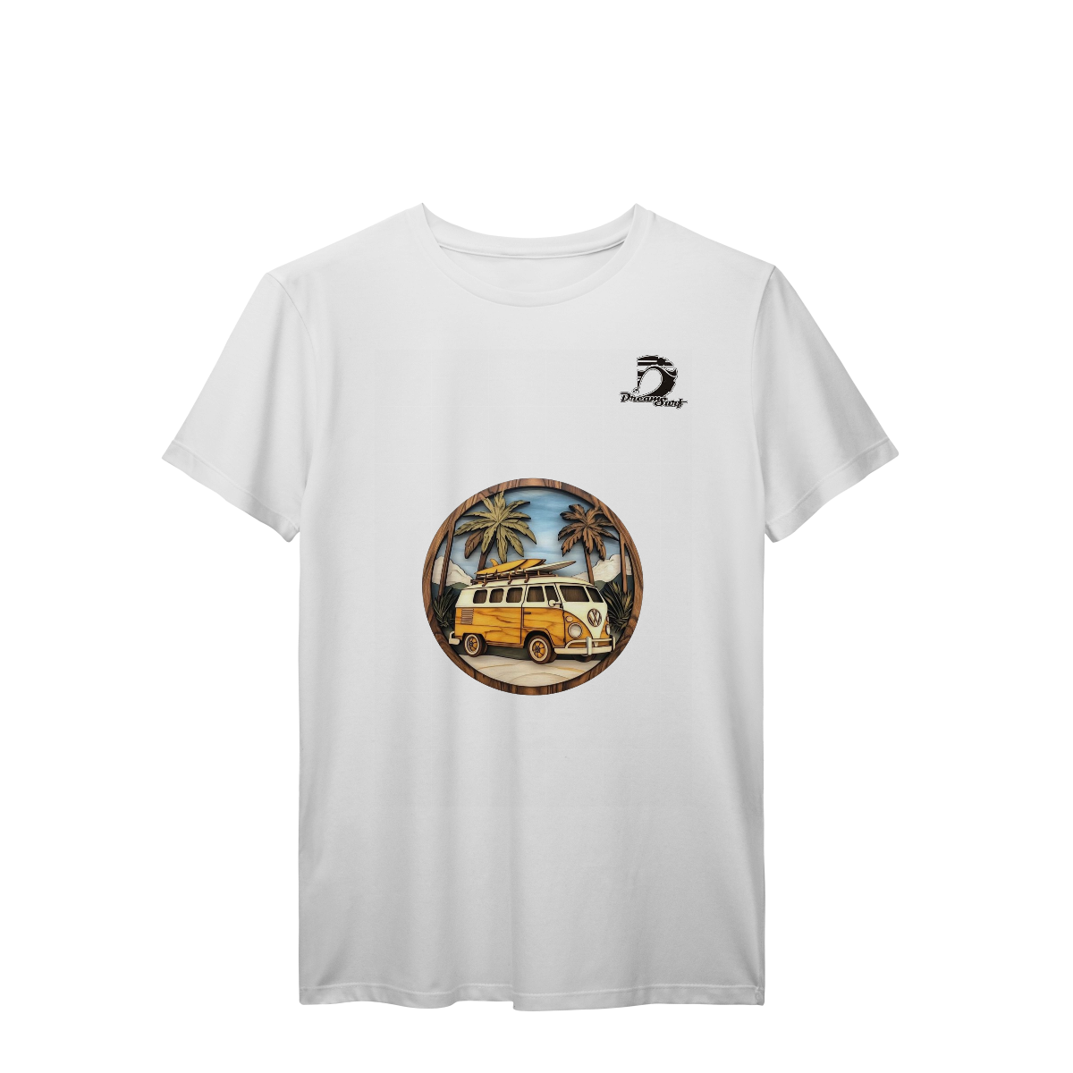 Camiseta manga curta masculino Dream Surf frente e costas