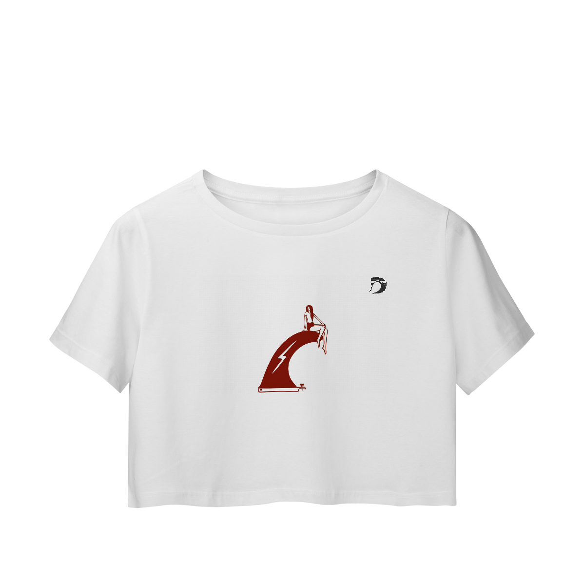 Camisa cropped manga curta Dream Surf