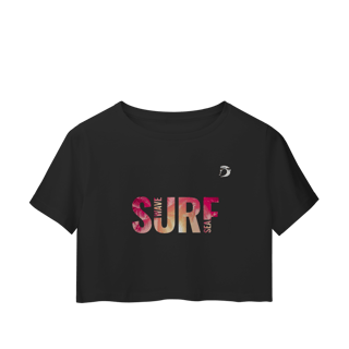 Camisa cropped manga curta Dream Surf