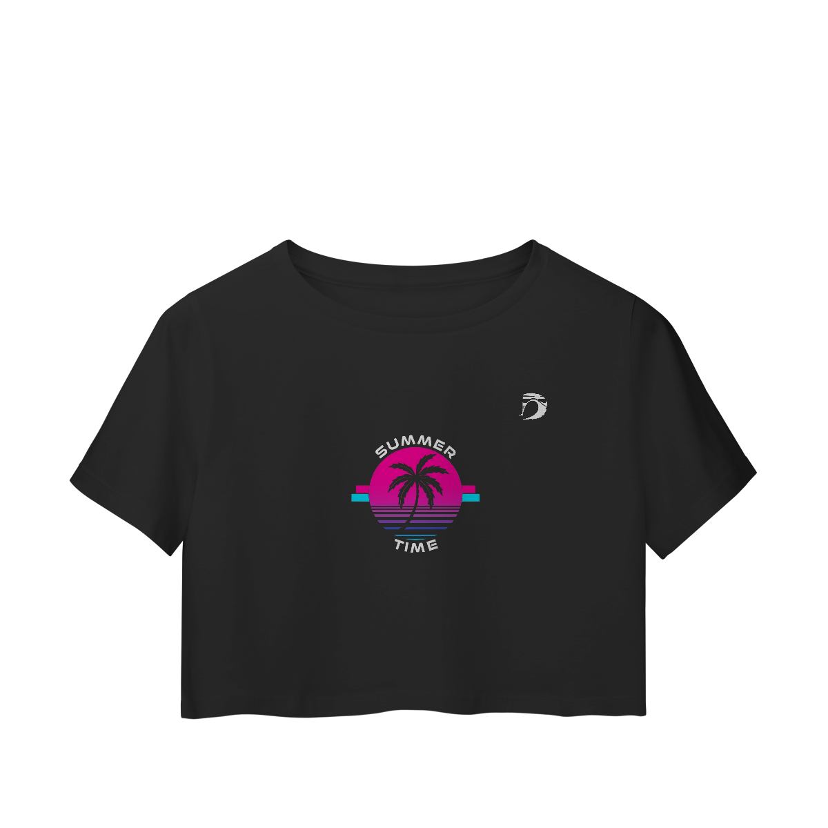 Camisa cropped manga curta Dream Surf