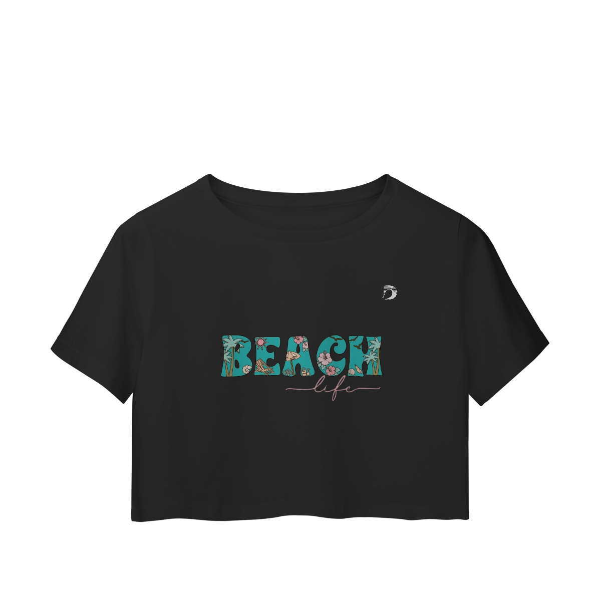 Camisa cropped manga curta Dream Surf