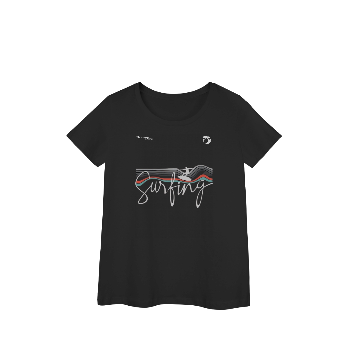 Camiseta baby long manga curta feminino Dream Surf